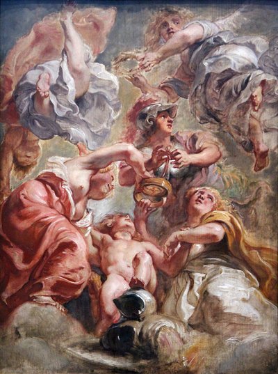 England und Schottland mit Minerva und Amor von Peter Paul Rubens